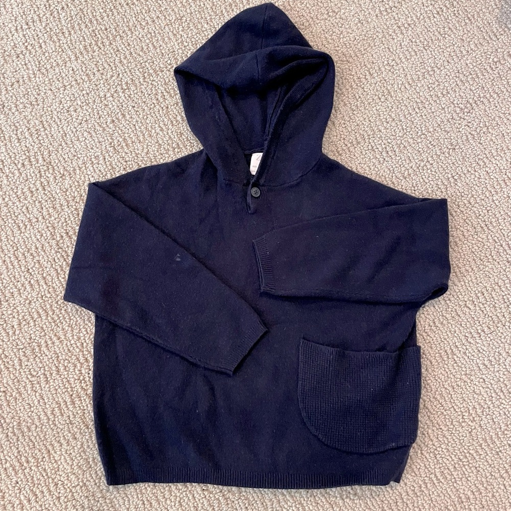 Zara navy hooded sweater